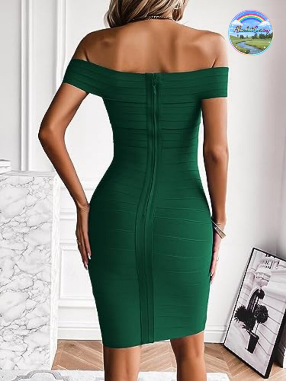Off Shoulder Bandage Bodycon Mini Dress V-Neck Short Sleeve Stretch Party